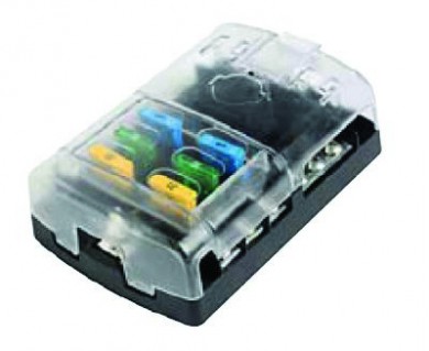 Fuse holder 12/24V 6/8 blade fuses