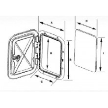 Square hatch 300x300mm