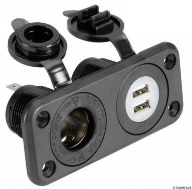 2xUSB socket and lighter12V