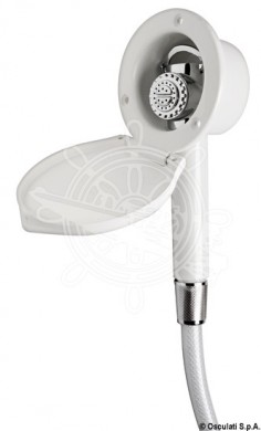Wall shower box with Mizar push-button shower