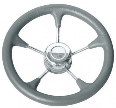 Steering wheel stainless steel D320/350mm grey