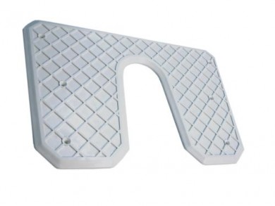 Outboard transom pad 320x210мm plastic