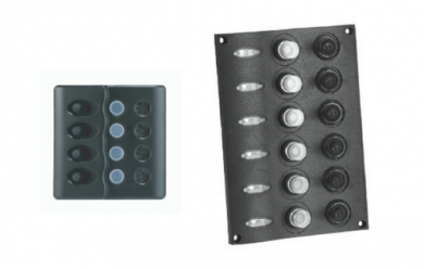 Waterproof switch panel 12/24V 4/6 switches