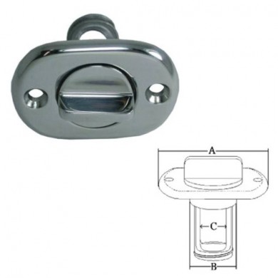 Oval Drain Plug set inox