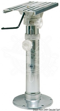 Pedestal with seat mount and slide