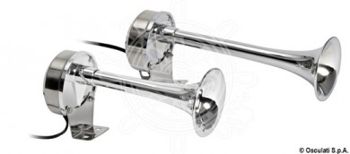 Diaphragm horn double 12V stainless steel