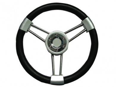 Foam steering wheel aluminium D350mm
