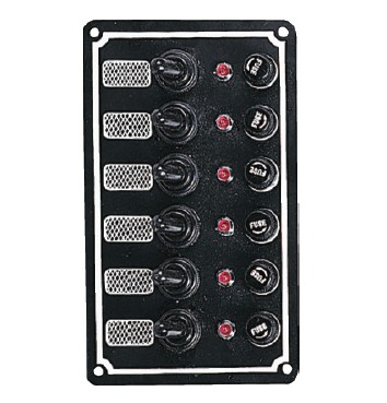 Waterproof switch panel 10A 12V 3/4/6 switches