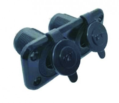 DOUBLE SOCKET WITH PANEL