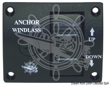 Windlass control panel with toggle switch