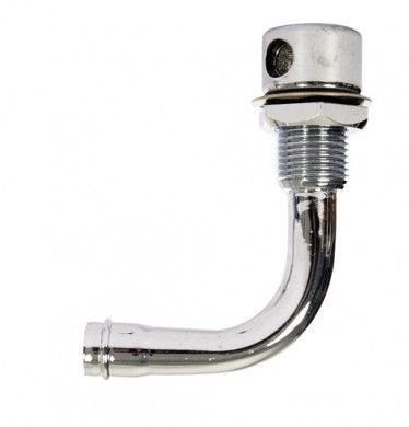 Chromed Brass Fuel Tank Breather 90 Degrees