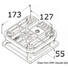 Swivelling and removable base plate
