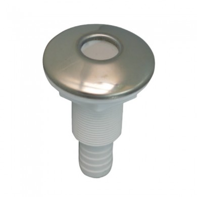 Thru-hull with inox cap