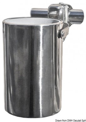 Mobile cardan-joint drinks holder inox