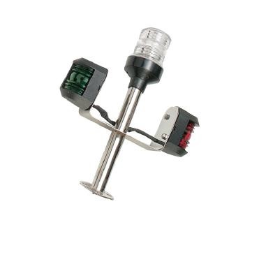 THREE -WAY POLE LIGHT WITH NYLON BASE-FOLDABLE WITH BLACK CELL