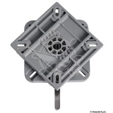 Swivelling and removable base plate