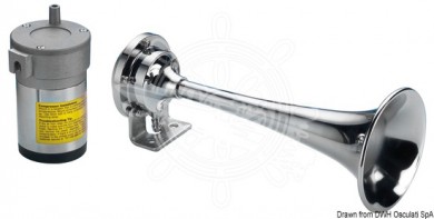 Horn chromed brass 12/24V