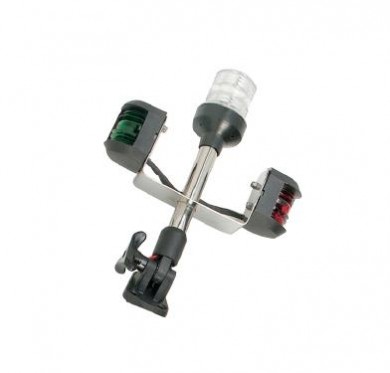 THREE -WAY POLE LIGHT WITH NYLON BASE-FOLDABLE WITH BLACK CELL