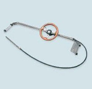 Steering system for inflatable boat