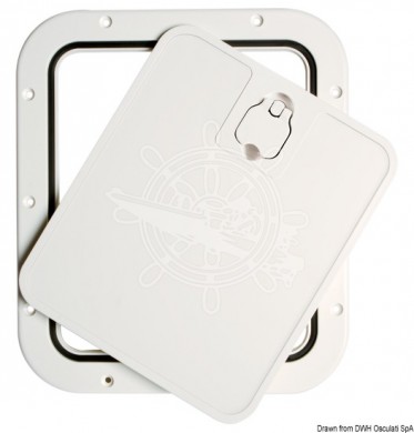 Inspection hatch with removable front lid 305 x 355 mm