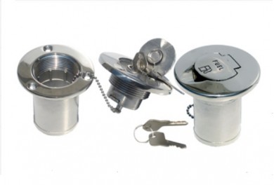Stainless steel fuel deck plate with key 