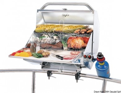 Infrared barbecue inox