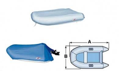 Inflatable boat covers 300DEN grey colour
