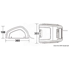 LEWMAR CRW400 captive reel windlass with technopolymer shell 