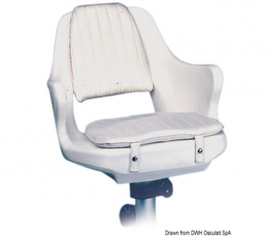 Seat plastic with elbow rest and cushions