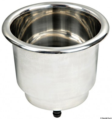 Recess glass holder inox f89mm