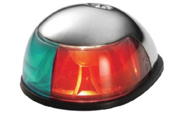 Bicolour navigation light 12V 10W inox