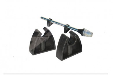 Rubber base for pole light support
