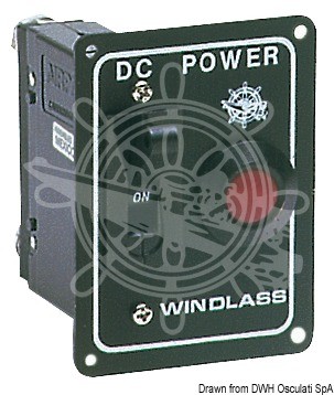 Control panels for winches with safety switch 