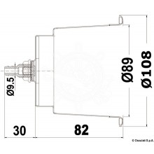 Glass holder with drain hole inox